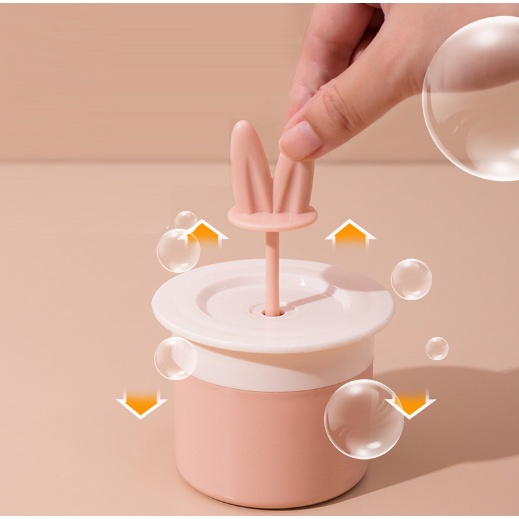 Cốc tạo bọt tai thỏ sữa rửa mặt thông minh