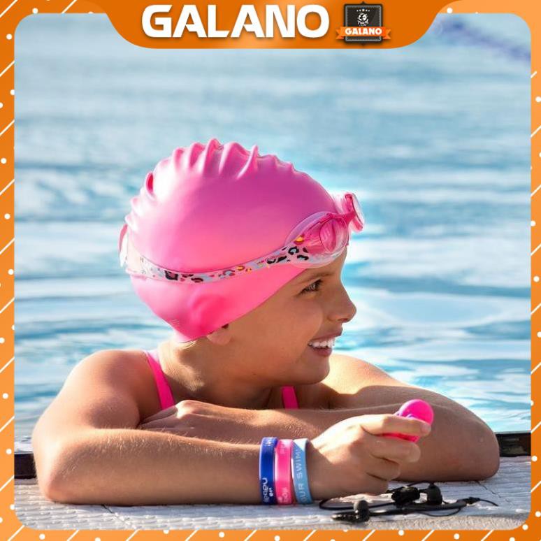 Mũ bơi silicon GALANO unisex trùm kín đầu chống nước cho người lớn bơi lội an toàn SS-001159