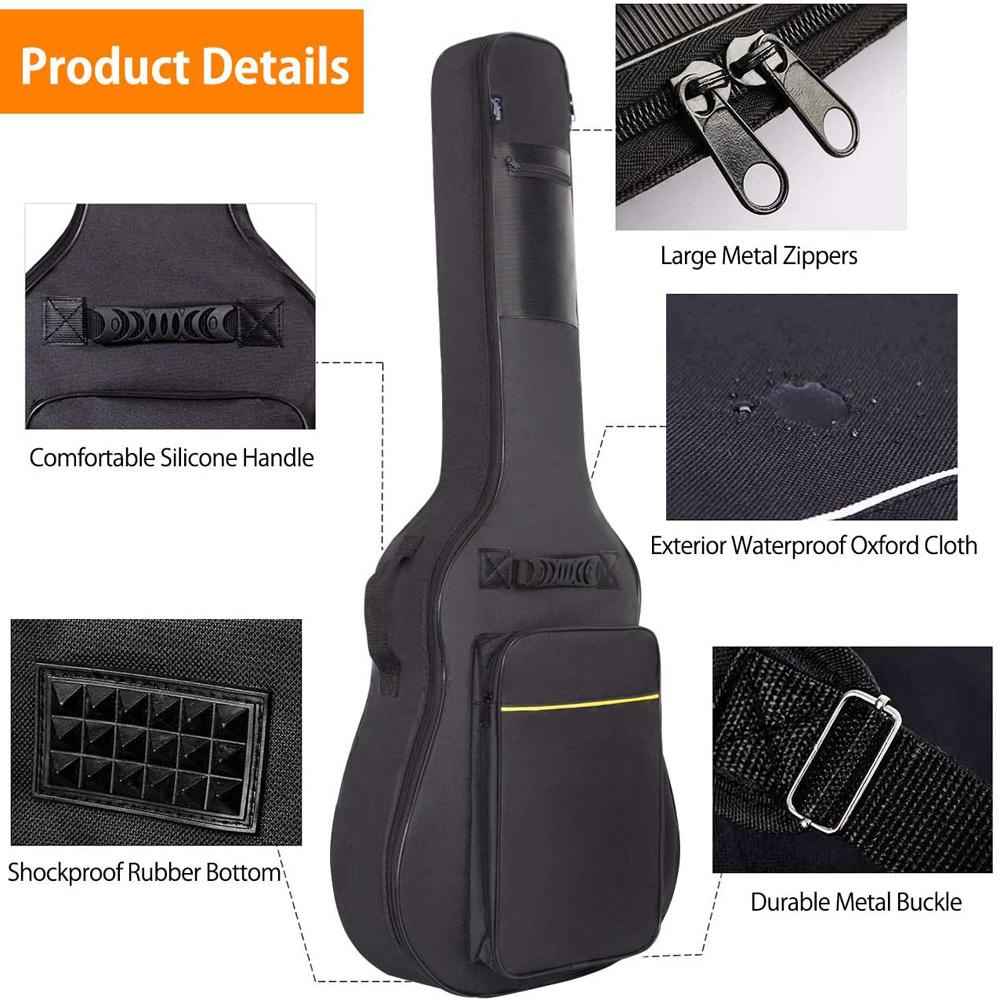 Túi Đựng Đàn Guitar AARON1 Chất Lượng Cao Mềm Mại Chống Thấm Nước 41 &quot;Kèm Quai Xách