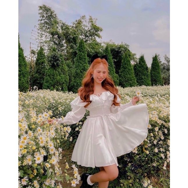 ĐẦM TRẮNG RỚT VAI DÂY BO CHUN BÈO TẦNG