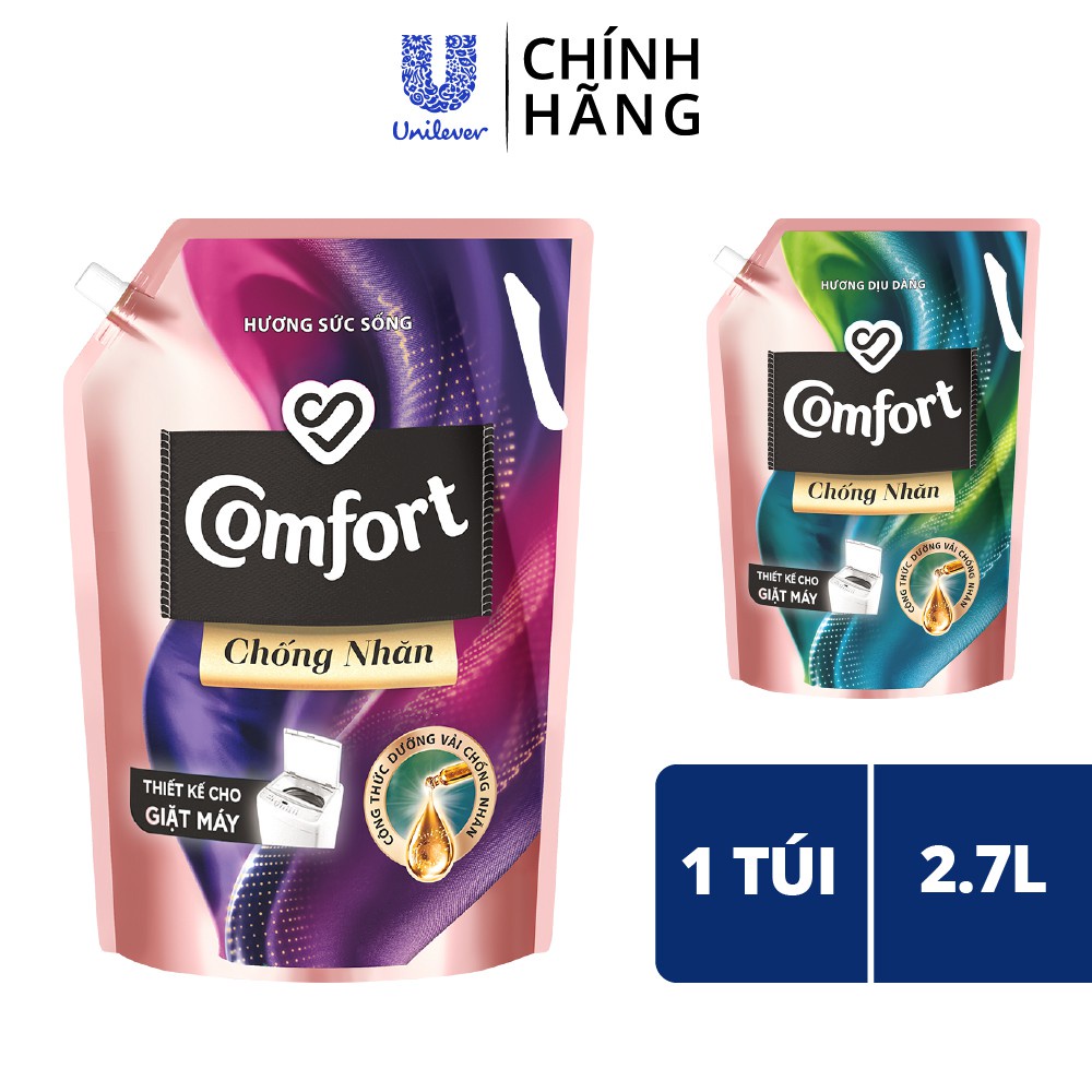 [Q.3] QUẬN 3 [HỎA TỐC] NƯỚC XẢ LÀM MỀM VẢI COMFORT ĐẬM ĐẶC CHỐNG NHẮN TÚI 2.7L HƯƠNG SỨC SỐNG HƯƠNG DỊU DÀNG