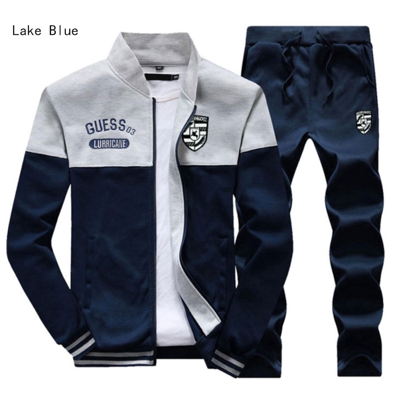 Bộ áo khoác ngoài dài tay + quần dài thời trang nam size M-4XL #D10 chất lượng cao