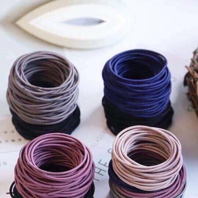 Set dây buộc tóc 100 cái