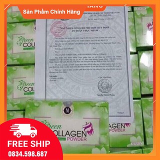 Diệp lục Colagen💕 FREE SHIP 💕Đẹp da hết mụn mờ thâm nám - Diệp lục collagen hộp 30 gói