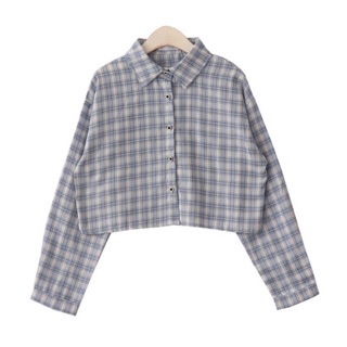 Áo sơmi croptop tay bồng