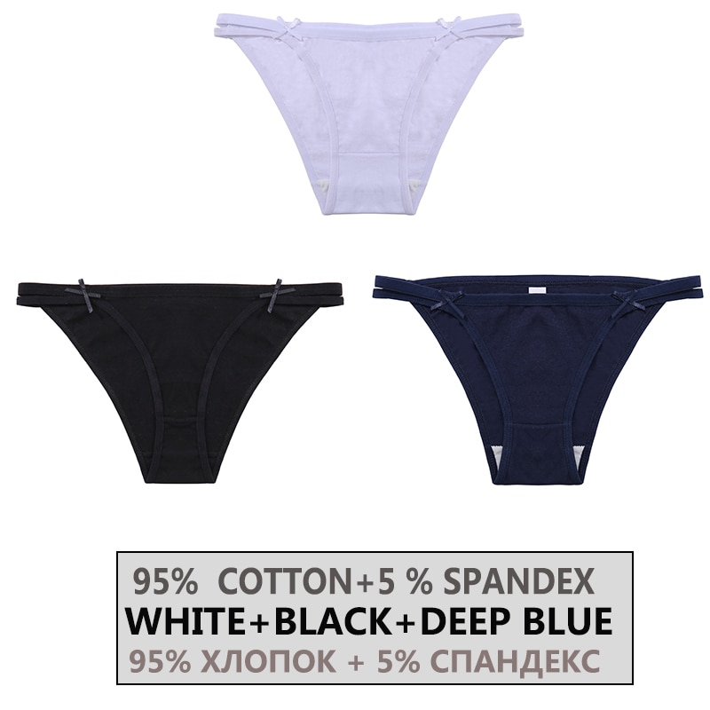 Set 3 Quần Lót FINETOO Bằng Cotton Lưng Thấp Với Kích Thước M-XL Gợi Cảm Dành Cho Nữ | BigBuy360 - bigbuy360.vn