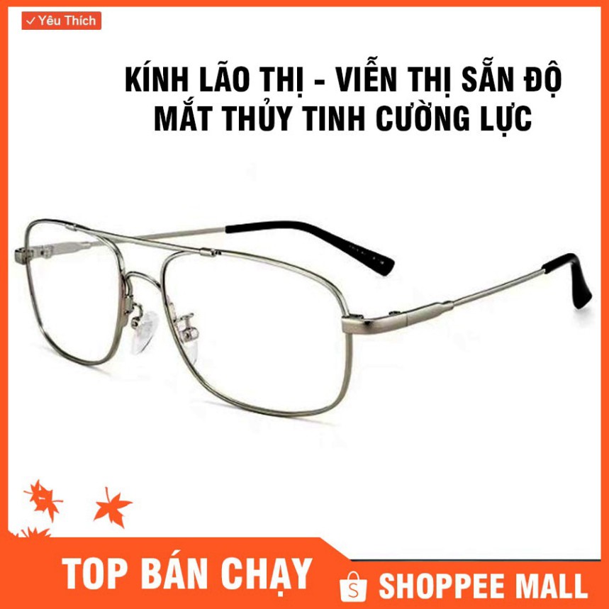 freeship Kính viễn thị Mắt THỦY TINH chống xước gọng lò xo đàn hồi cực ôm mặt gửi màu ngẫu nhiên