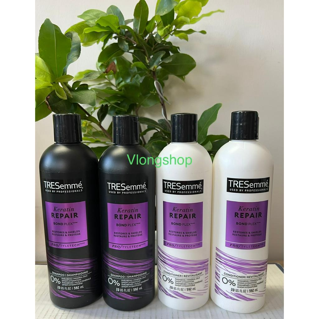 Dầu gội và xả TRESemmé KERATIN SMOOTH của Mỹ(650ml)