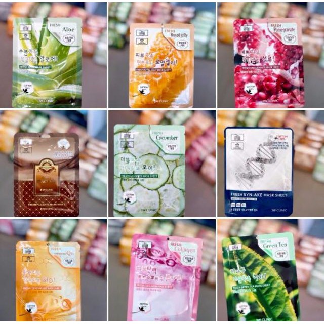 [Lẻ 1 Miếng] Mặt Nạ 3W Clinic Fresh Mask Sheet