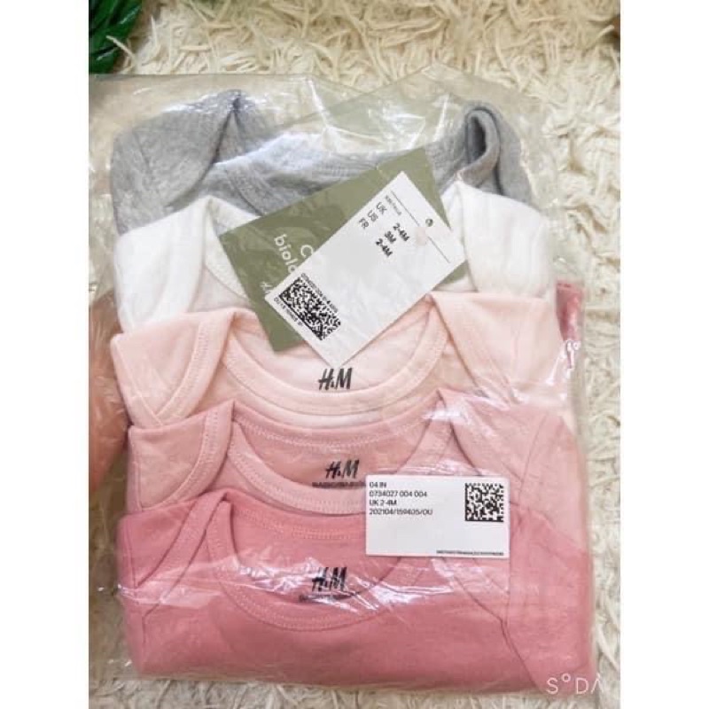 Set 5 áo thun cotton HM chính hãng