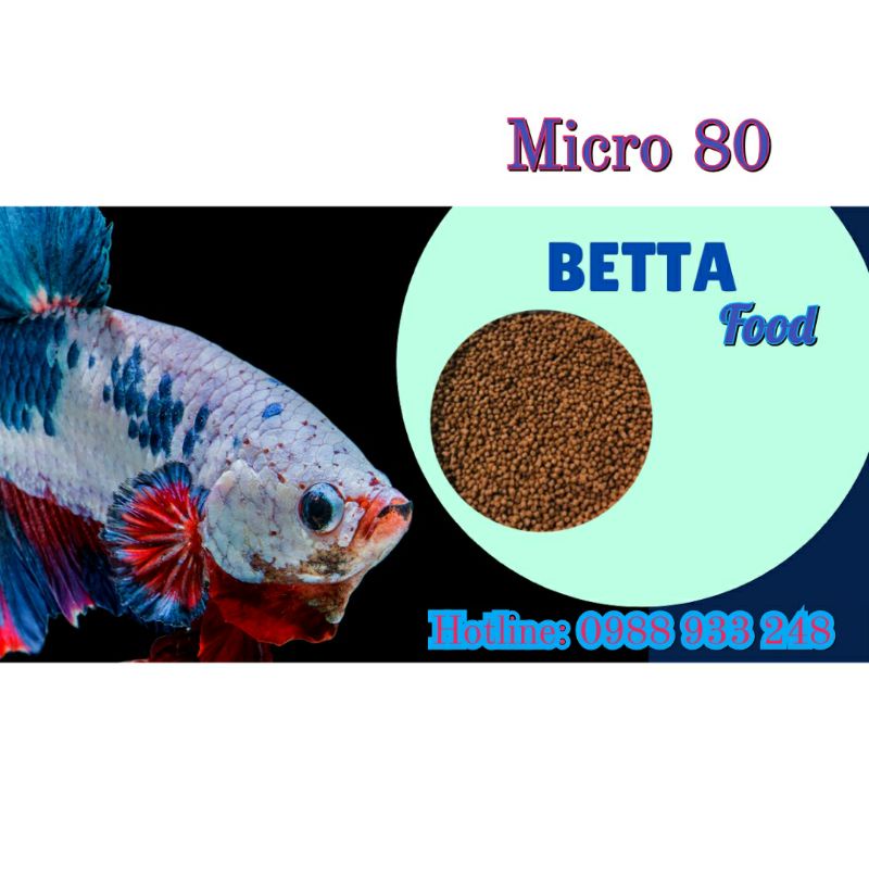 [Giá Sỉ] Combo 2kg cám Micro 80 dành Goldfish, Betta, Ranchu