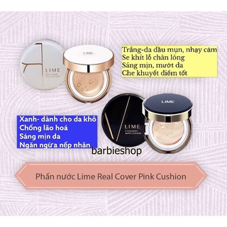 Phấn nước kiềm dầu lime real cover pink cushion spf50+ pa+++