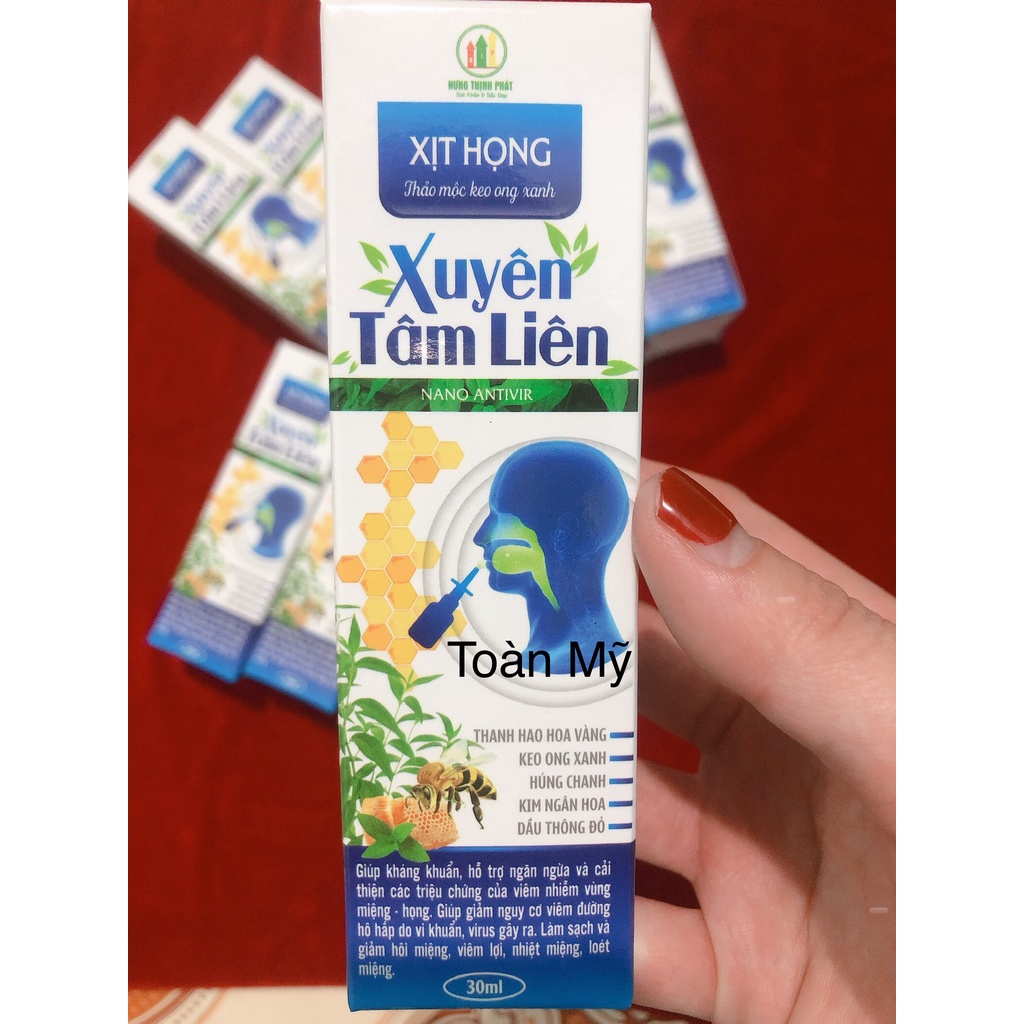 Xịt họng XUYÊN TÂM LIÊN NANO 30ML hỗ trợ sạch miệng, ngừa cảm cúm, giảm đau họng, nhiệt miệng