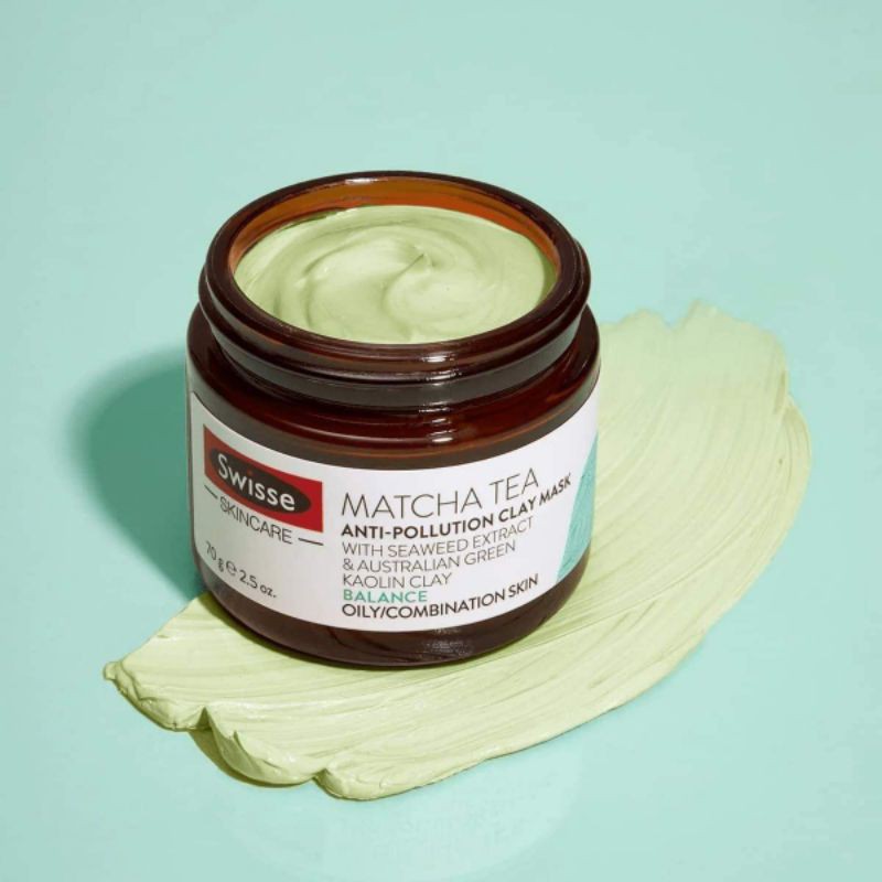 Mặt nạ đất sét thải độc trà xanh Swisse Matcha Clay Mask