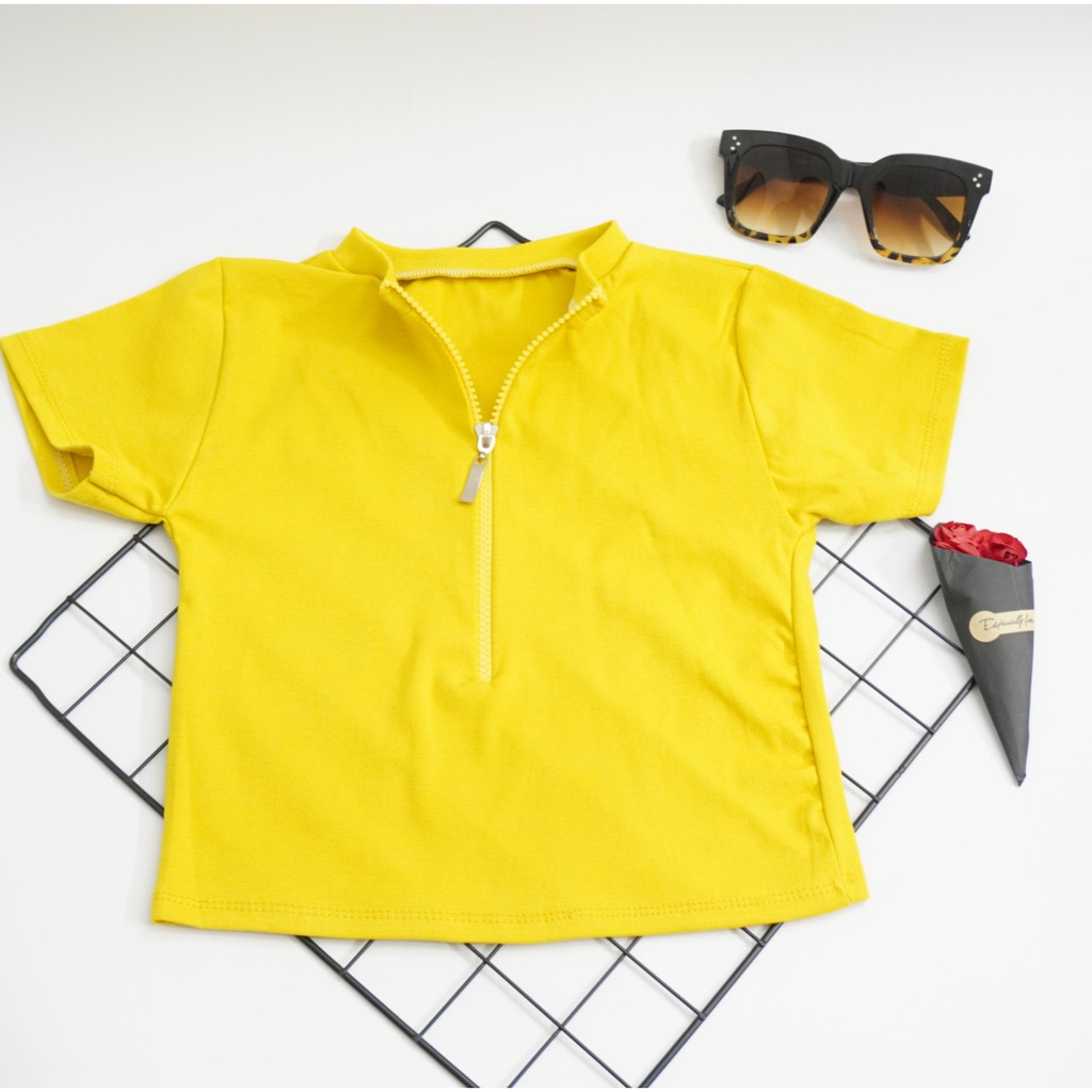 🌈𝓐̉𝓷𝓱 𝓽𝓾̛̣ 𝓬𝓱𝓾̣𝓹🌈 - Áo croptop tay ngắn thiết kế dây kéo cực cá tính ( BEST SELLER)/ áo thun nữ/ croptop | BigBuy360 - bigbuy360.vn