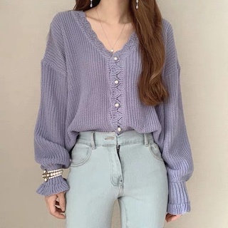 Áo len cúc ngọc