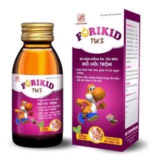 Forikid TW3 - kích thích tiêu hoá, giúp trẻ ăn ngon miệng, giảm triệu chứng nóng trong, táo bón ,mồ hôi trộm ở trẻ nhỏ