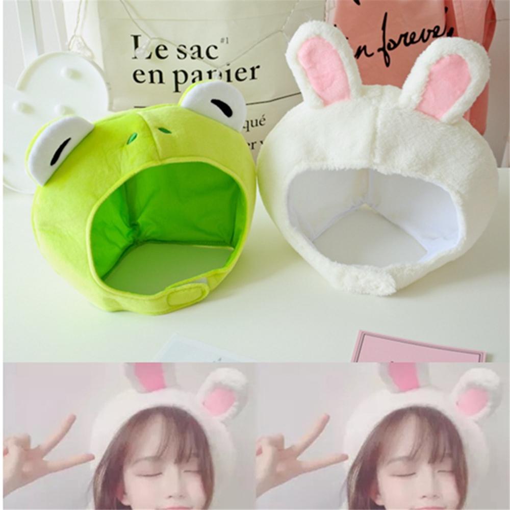 Mũ Beanie Đính Mắt Ếch / Thỏ Hoạt Hình Màu Xanh Lá Thời Trang Thu Đông Cho Nam Và Nữ