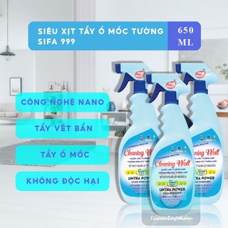 Nước lau tường nhà, làm sạch vết bẩn, vết ố mốc trên tường nhà dạng xịt SIFA999 650ml