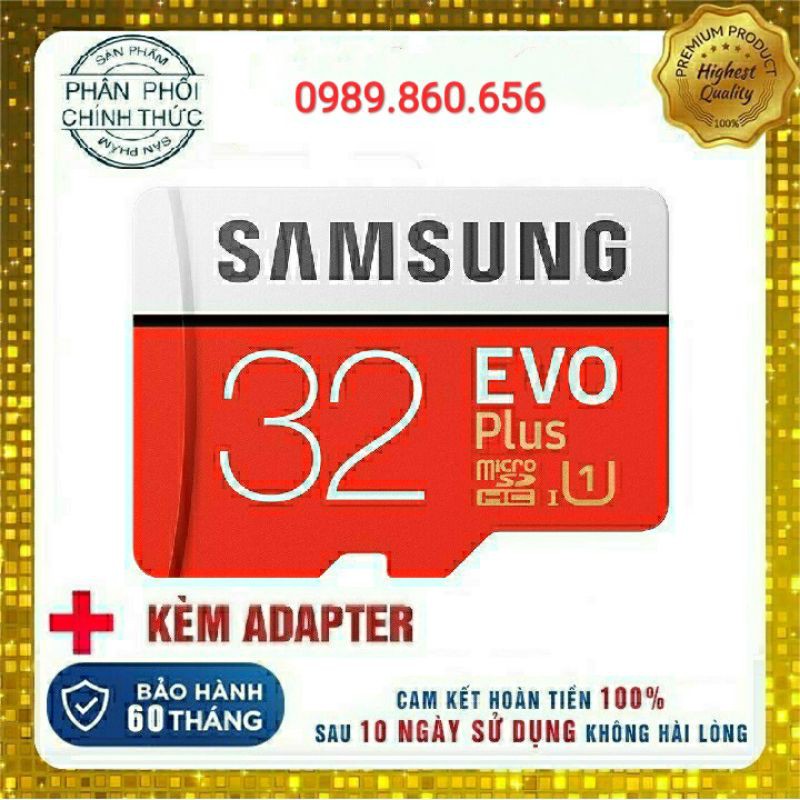 Thẻ nhớ Samsung 64GB tốc độ cao up to 100MB/s hỗ trợ quay video full HD, video 2K, video 4K