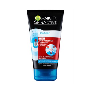 Sữa rửa mặt Garnier Skin Active Hautklar 3 in 1 cho nam, hàng Đức