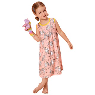 TH86 Váy hè, váy mặc nhà phom dài rộng cho bé gái của hãng SHEIN