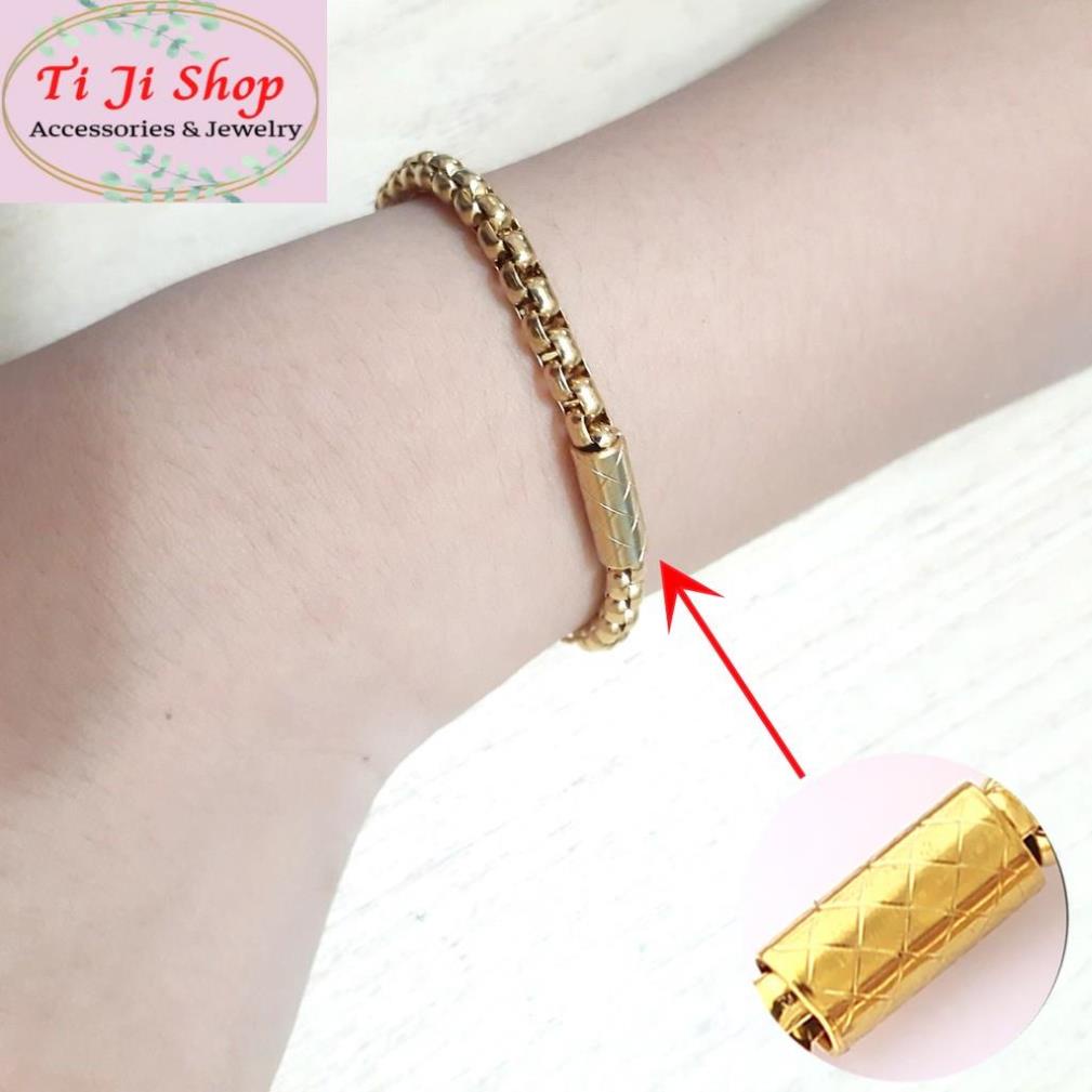 Lắc tay kiểu bông dừa 4 ly bọc khoanh khóa xịn cách điệu mạ vàng bền màu, siêu đẹp, siêu sang, chuẩn thời trang