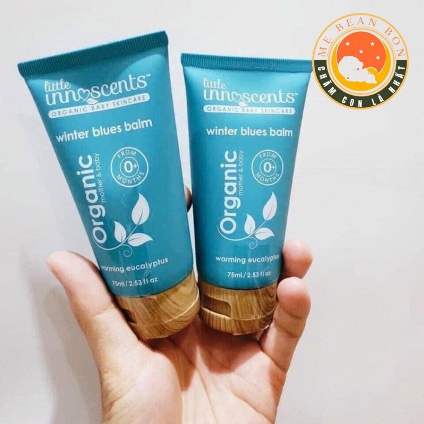Dầu ấm ngực Little Unn Scents Organic 75ml của úc cho bé từ sơ sinh giúp tránh cảm tăng sức đề kháng - mẹ bean bon