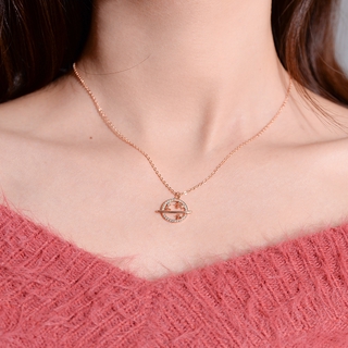 [Mã FASHIONCB94 giảm 10k đơn 0đ] Dây Chuyền Mặt Hình Hành Tinh Đính Đá Phong Cách Hàn Quốc Dành Cho Nữ