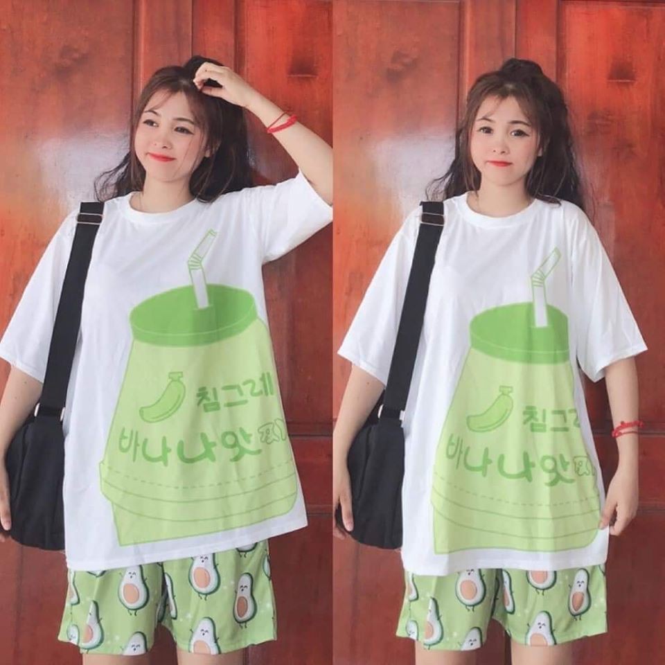 [ Mã FAMAYWA2 giảm 10K đơn 50K] Set bộ cartoon hoạt hình form rộng Unisex Ly Trà sữa Molly Fashion | BigBuy360 - bigbuy360.vn