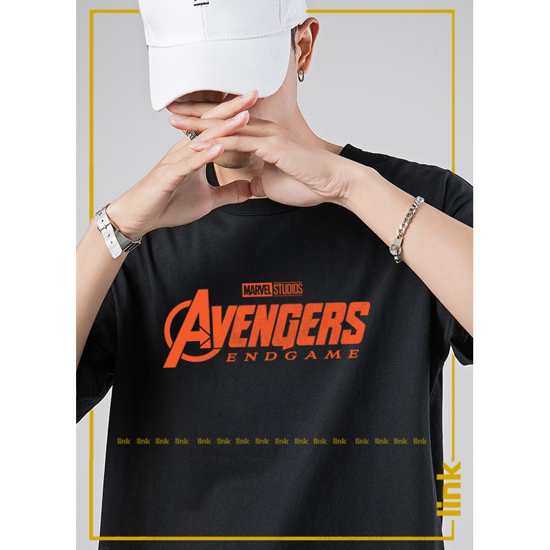 Áo thun nam tay lỡ AVENGERS ENDGAME logo trước ngực đủ màu sắc nét