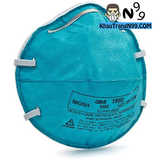 KHẨU TRANG 3M 1860 CHÍNH HÃNG SẢN XUẤT TẠI SINGAPORE (1c)