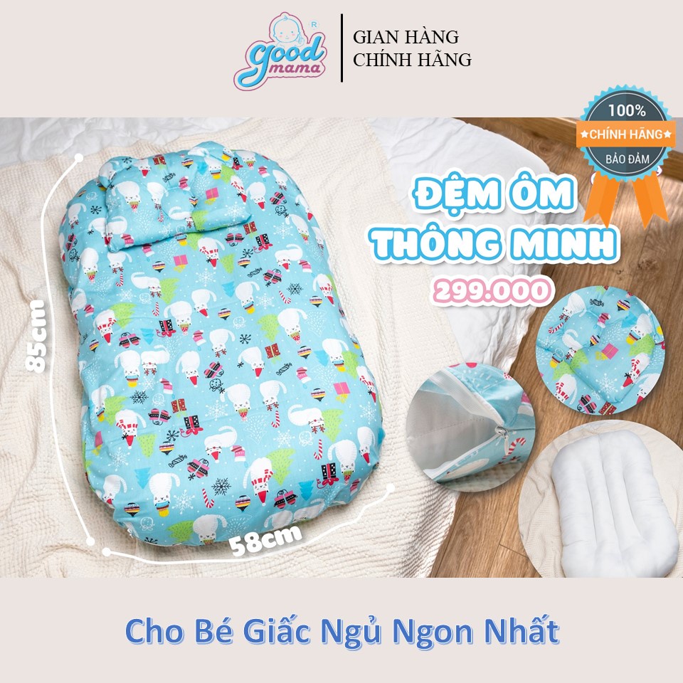 Đệm Ngủ Cho Bé- Nệm Cho Bé 100% Cotton 85x58x15cm Nhãn Hiệu Goodmama