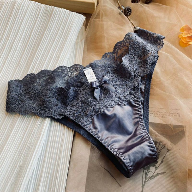 Quần Lót Lụa Ren PinkPlay Cao Cấp Cạp V kiểu Pháp sexy