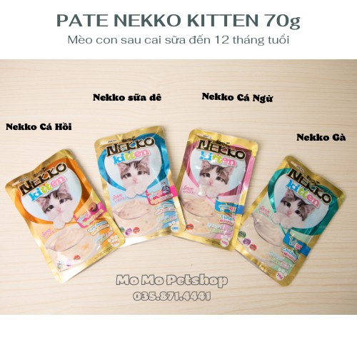 [Quận 8][Mỡ Mỡ Petshop] Pate Nekko nhập khẩu Thái Lan (hàng có tem) cho mèo 70gr