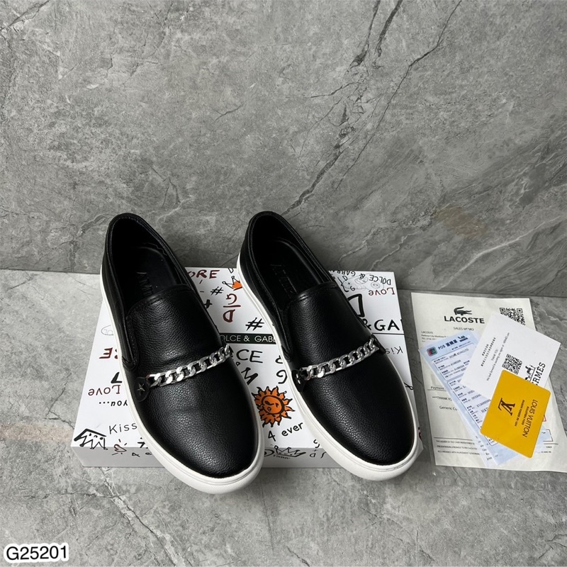 Giày Slipon Nam Viền Xích Đế Cao Su Cao Cấp - Giày Nam Cao Cấp