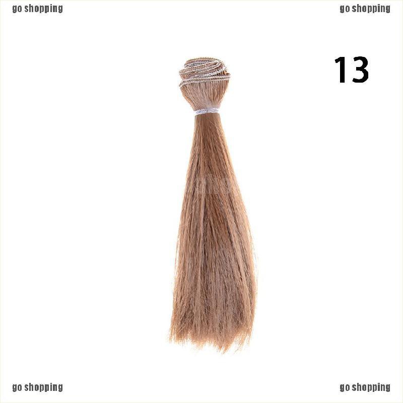 {go shopping}1pcs 15cm length natrual color thick 1/3 /1/4 1/6 bjd wigs doll hair