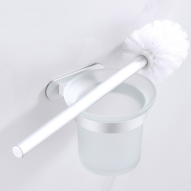 Bàn Chải Vệ Sinh Toilet Lông Mềm Gắn Tường Kèm Đế Đựng Tiện Lợi Dành Cho Phòng Tắm