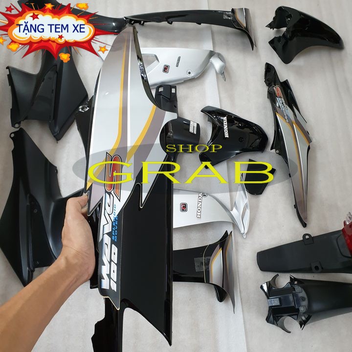 Dàn áo xe Wave Anpha, Wave S100,Wave RS đời 2006 đến 2016 -MÀU ĐEN