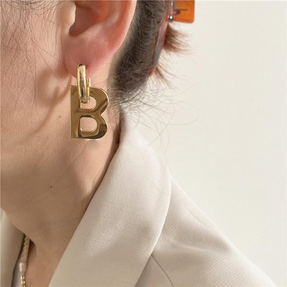 SOMEDAYZL Hoa Tai Dáng Dài Hình Chữ B Thời Trang Cho Nữ