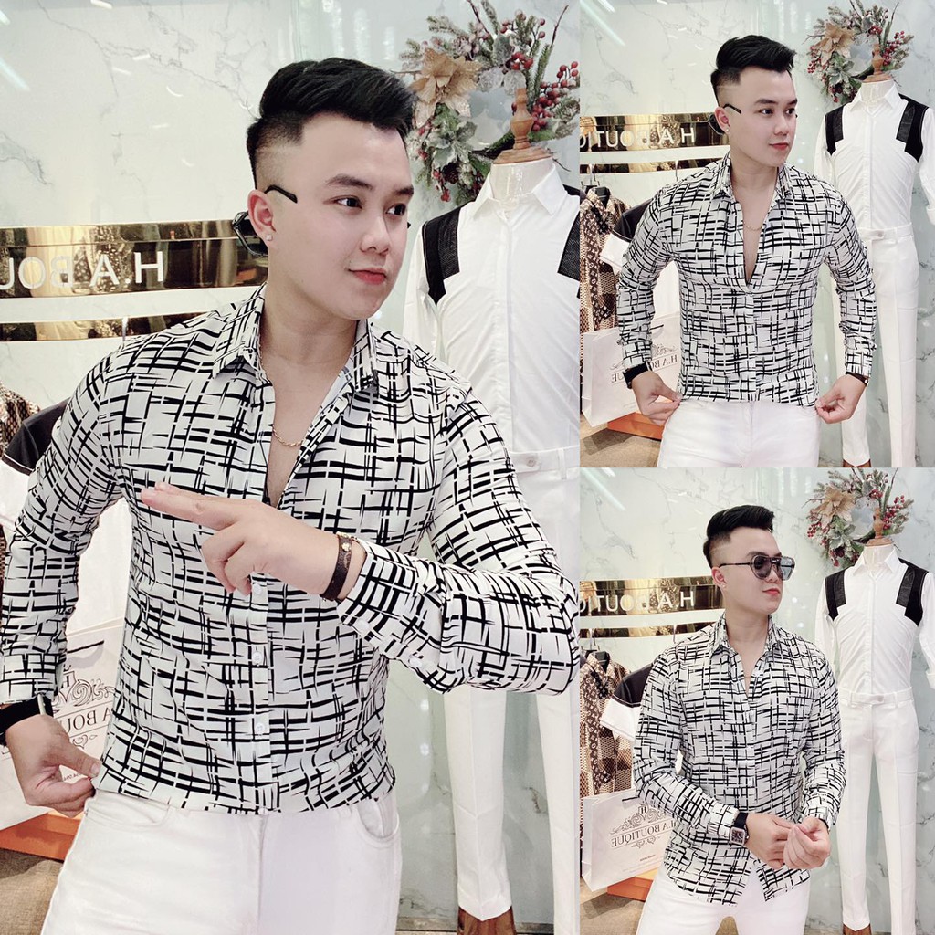 Sơ mi nam, sơ mi nam cao cấp dài tay, họa tiết, vải chống nhăn kháng khuẩn, thấm hút, form ôm - TIDINO STORE BX10 | BigBuy360 - bigbuy360.vn