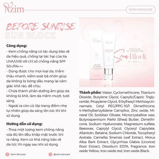 BEFORE SUNRISE - SUN BLOCK