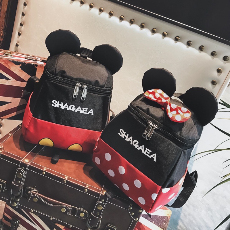 Ba Lô Đi Học Chống Thất Lạc Hình Chuột Mickey Hoạt Hình Đáng Yêu Cho Bé