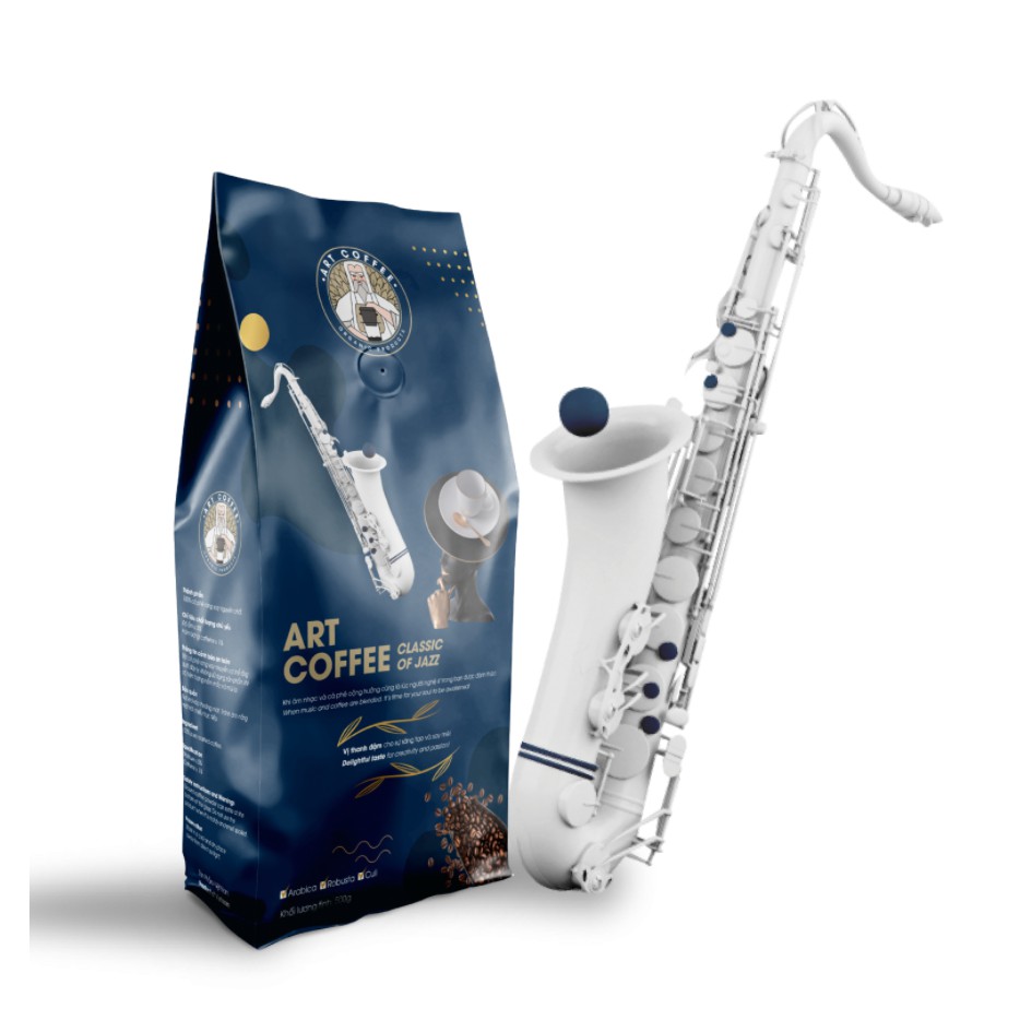 [Cafe Pha Phin] Art Coffee - Classic of Jazz Hạt Rang Xay Nguyên Chất- Cà Phê Pha Phin ( 250gr/500gr) | BigBuy360 - bigbuy360.vn