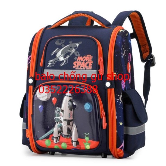 Balo cho bé nam nữ tiểu hoc, Balo chống gù cấp 1 bé trai gái siêu nhẹ, in 3D cao cấp dễ thương