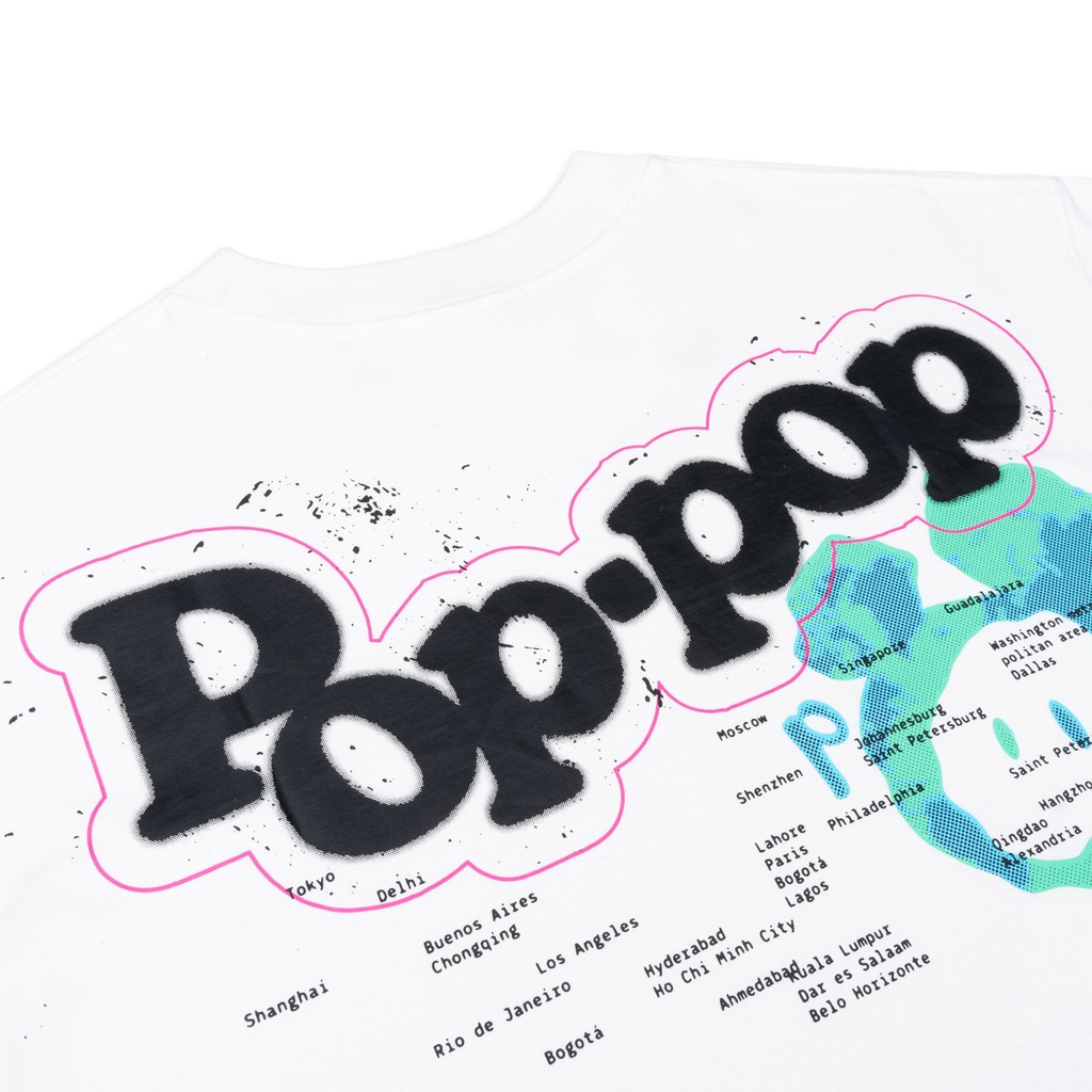 Áo Thun POPPOP WORLD TEE WHITE
