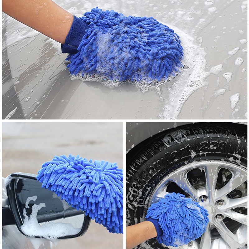 Găng Tay Vệ Sinh Xe Ô Tô Tiện Lợi Bao găng tay rửa xe sợi microfiber chuyên dùng lau rửa xe hơi xe máy ô tô vệ sinh nhà cửa (màu ngẫu nhiên)