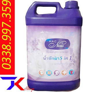 Nước Giặt Xả Thái lan Đậm Đặc 5 in 1 H.A.C Nano 2 Màu Tím, Đen Can 45000ml