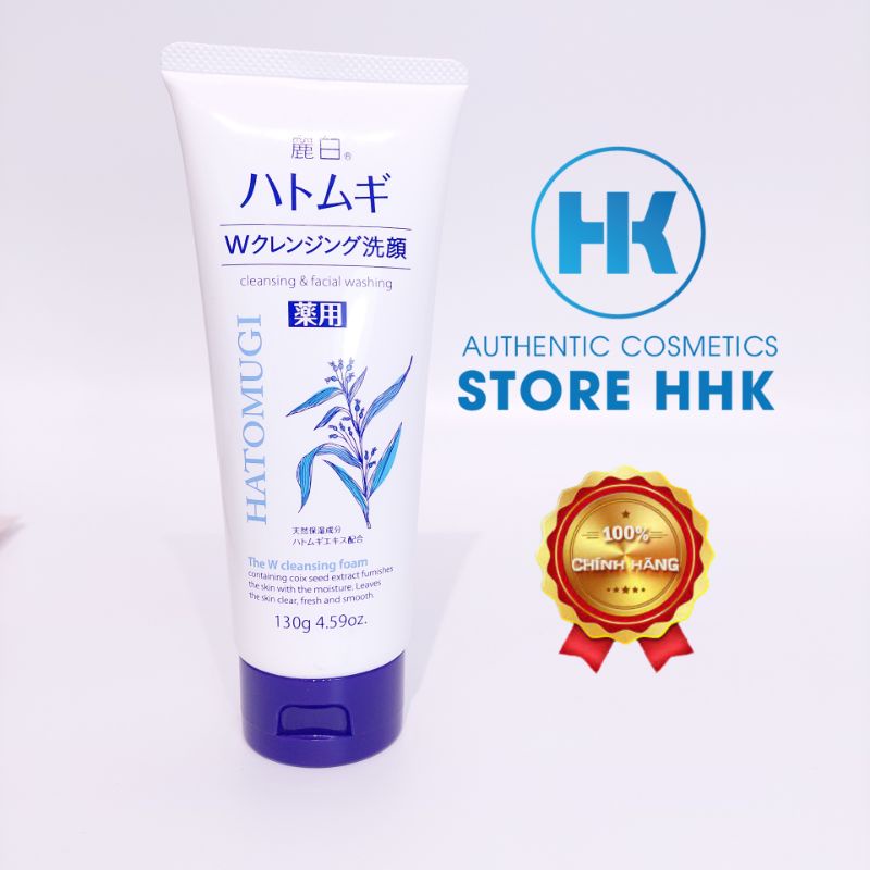 Sữa Rửa Mặt Trắng Da Hạt Ý Dĩ HATOMUGI CLEANSING & FACIAL WASHING 130g | BigBuy360 - bigbuy360.vn