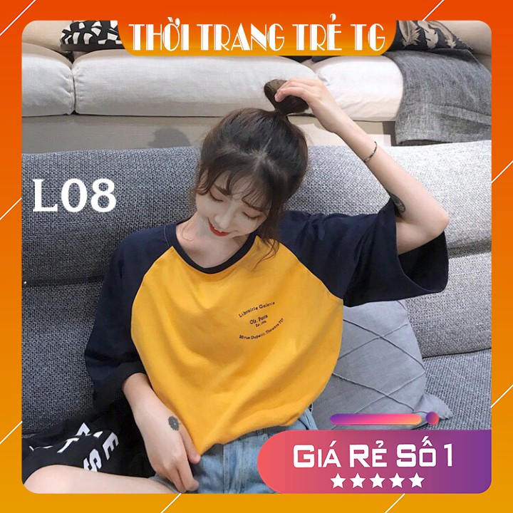 Áo thun 𝑭𝒓𝒆𝒆𝒔𝒉𝒊𝒑 Áo phông form rộng freesize dáng Unisex L08, mặc lớp, nhóm, cặp PHỐI TAY THÂN VÀNG in chữ PARIS 1996